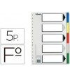 SEPARADOR FOLIO  5 POSICIONES 16 TALADROS POLIPROPILENO ESSELTE