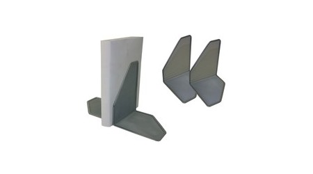 SUJETALIBROS METALICO REJILLA CROMADO JUEGO 2 UNIDADES 14 x 16,5