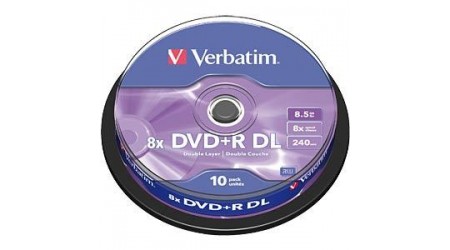 DVD+R 8,5 GB DOBLE CAPA TARRINA 10 VERBATIM