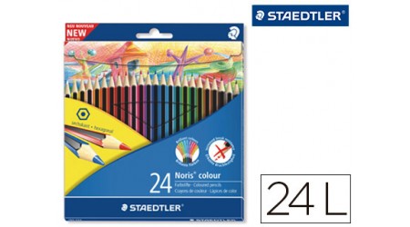LAPICES COLORES STAEDTLER NORIS COLOUR CAJA DE 24 COLORES