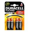 PILAS DURACELL PLUS POWER ALCALINAS AA LR6   4 UNIDIDADES