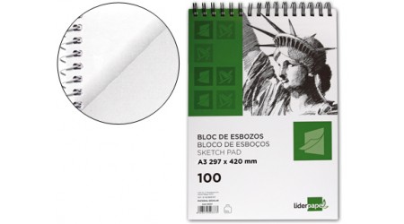 BLOC DIBUJO ESBOZO DIN-A3 100 H 90 GRAMOS LIDERPAPEL