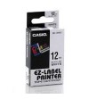 CINTA ROTULADORA CASIO 12MM BLANCO LETRA NEGRA 8MT. PLASTICO