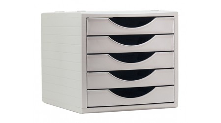 MODULO 5 CAJONES ARCHIVOTEC CARCASA GRIS CAJONES GRIS