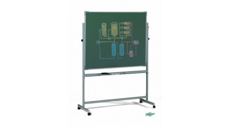 PIZARRA VOLTEABLE 122x150 CM. ESTRATIFICADA VERDE 2 CARAS CON RUEDAS