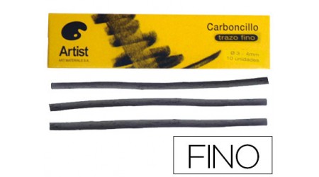 CARBONCILLO ARTIST FINOS 3-4 MM CAJA DE 10 BARRAS