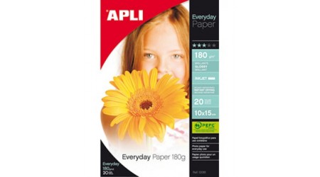 PAPEL EVERYDAY GLOSSY 10X15 180G. BOLSA 20H.