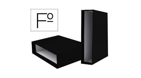 CAJA ARCHIVADOR FOLIO LOMO 75 MM NEGRO BRILLO