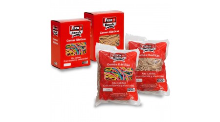 GOMAS ELASTICAS BOLSA 100 GRAMOS COLORES Y TAMAÑOS SURTIDOS