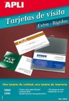 TARJETAS VISITA APLI A4 89x51MM 250GR. MATE 10H. 100U. BORDES