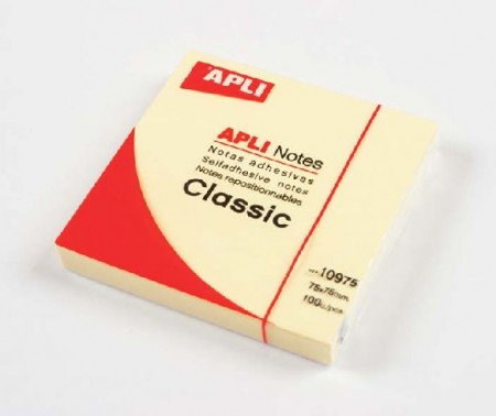 NOTAS ADHESIVAS BLOC 100H. 75X75MM AMARILLO