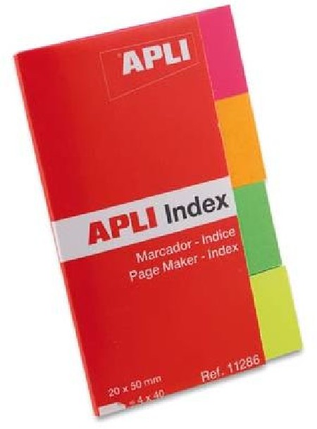 INDICE MARCADOR BLOC 4X40H. 20X50MM  008144