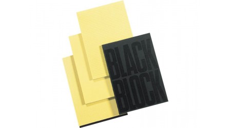 BLOC DE NOTAS A4 BLACK BLOC 70 HOJAS AMARILLO HORIZONTAL
