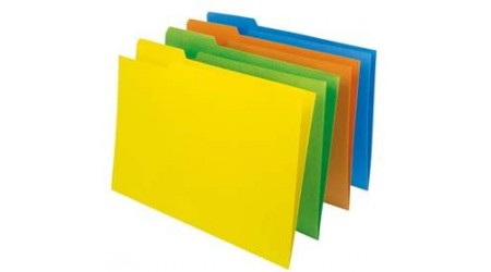 SUBCARPETA A4 PESTAÑA DERECHA AMARILLO 250GR. 50 UND.