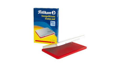 TAMPON Nº 2 PELIKAN MEDIANO 7 X 11 CM. ROJO
