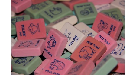 GOMA DE BORRAR MIGA DE PAN MILAN 445 RECTANGULAR COLORES SURTIDOS