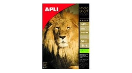 PAPEL FOTOGRAFICO BRILLANTE PROFESIONAL 130X180MM 240G. 50H.