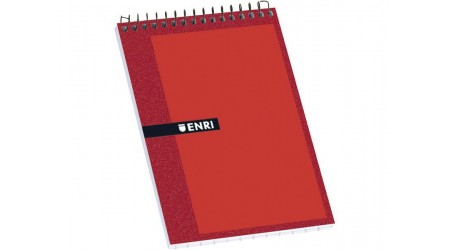 BLOC ESPIRAL ENRI 8º 80H. CUADRICULA 4x4  60 GR. ROJO 712564