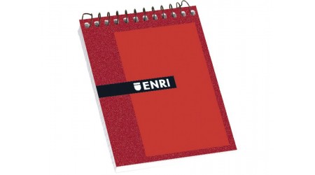 BLOC ESPIRAL ENRI 16º 80H. CUADRICULA 4x4  60 GR. ROJO 712556