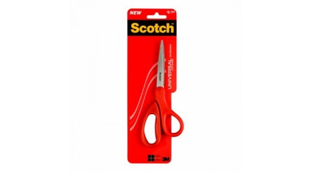 TIJERA UNIVERSAL SCOTCH 3M ROJA 18 CM.