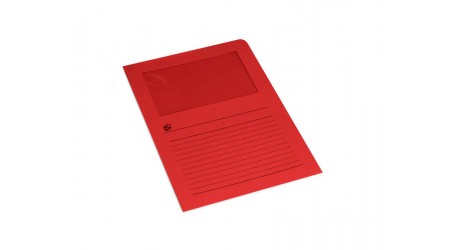 SUBCARPETA WINDOWS CON VENTANA A4 120G ROJA 50255E