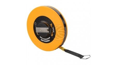 CINTA METRICA DE FIBRA DE VIDRIO ENROLLADA DE 30M. X 12,5MM TOLSEN