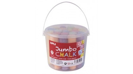 TIZA COLORES SURTIDOS JUMBO REDONDA APLI 20 UNDS.