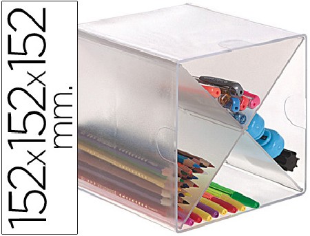 ARCHICUBO CON DIVISION EN X 150X150X150MM TRANSPARENTE