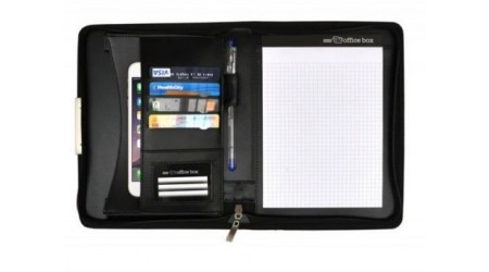 PORTADOCUMENTOS A5 OFFICE BOX CON CREMALLERA + BLOCK NOTAS