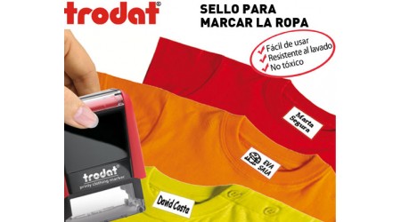 SELLO PERSONALIZABLE 4911 TEXTIL 38X14MM NEGRO ESPECIAL ROPA