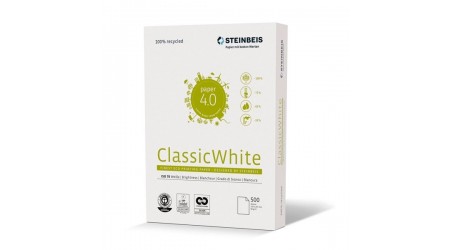 PAPEL A4  80 GR. RECICLADO 100% 500H STEINBEIS  CIE 55