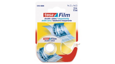 CINTA ADHESIVA DOBLE CARA TESA 7.5M X 12MM CON DISPENSADOR