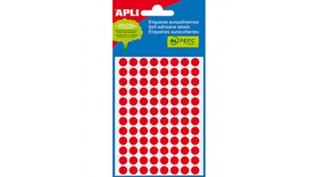 GOMETS REDONDOS 8 MM ROJO FLUOR 3 H. 288 UDS.