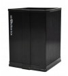 CUBILETE METALICO CUADRADO LISO NEGRO OFFICE BOX - HASTA FIN DE STOCK