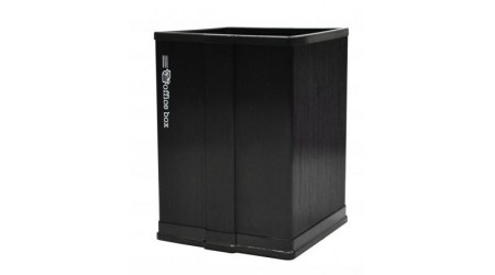 CUBILETE METALICO CUADRADO LISO NEGRO OFFICE BOX - HASTA FIN DE STOCK