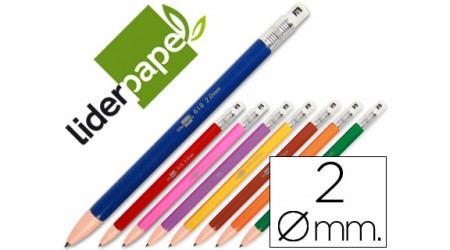 PORTAMINAS LIDERPAPEL 2MM COLORES SURTIDOS