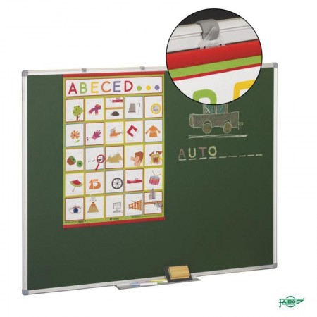 PIZARRA VERDE ESTRATIFICADA MARCO ALUMINIO 122 x 200 CM.