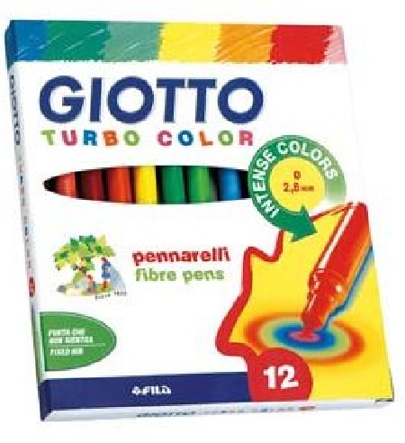 ROTULADOR COLORES GIOTTO TURBO COLOR 12 UNIDADES SURTIDOS