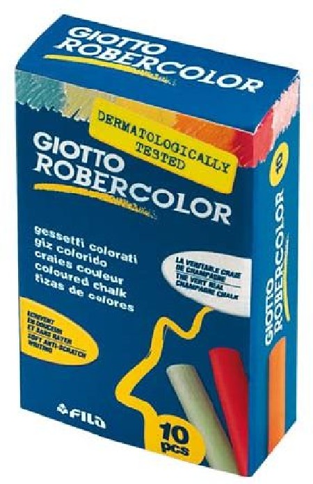 TIZA GIOTTO ROBERCOLOR 10 UNIDADES COLORES SURTIDOS