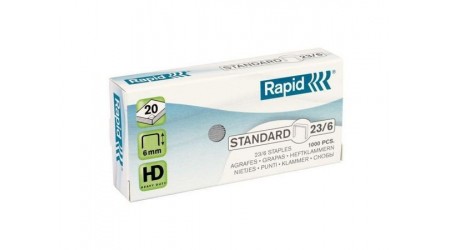 GRAPAS 23/6 RAPID GALVANIZADA CAJA DE 1000 UNIDADES