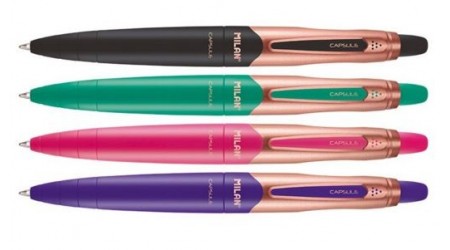 BOLIGRAFO MILAN CAPSULE COPPER AZUL