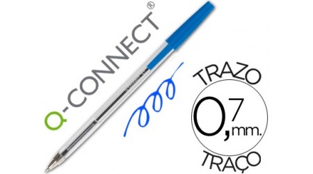 BOLIGRAFO Q-CONNECT TRANSPARENTE MEDIO KF-26039