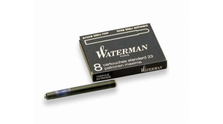 CARTUCHOS DE TINTA WATERMAN 8U. NEGRO