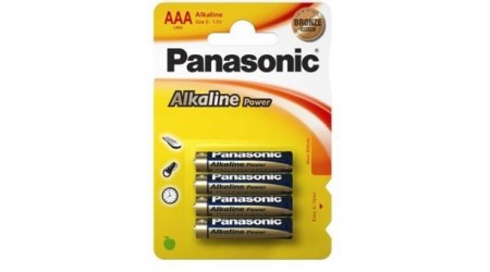 PILAS PANASONIC ALCALINA AAA LR03  4 UNIDADES