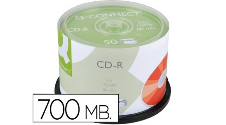 CD-R 700MB/80MIN PACK  50 Q-CONNECT - CANON LPI 4€ INCLUIDO