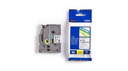 CINTA ROTULADORA BROTHER TZe-231 BLANCO-NEGRO 12MM x 8 MT