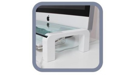 SOPORTE MONITOR FRAGA CRISTAL AIR BLANCO