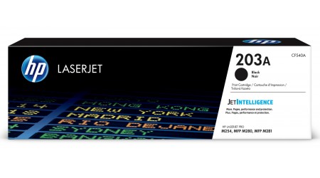 TONER H.P. Nº 203A NEGRO CF540A PARA COLOR LASERJET M254,M280, M281 - 1400 PAG HEWLETT PACKARD ORIGINAL