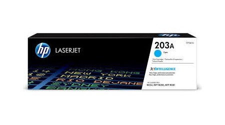 TONER H.P. Nº 203A CYAN CF541A PARA COLOR LASERJET M254,M280, M281 - 1300 PAG HEWLETT PACKARD ORIGINAL