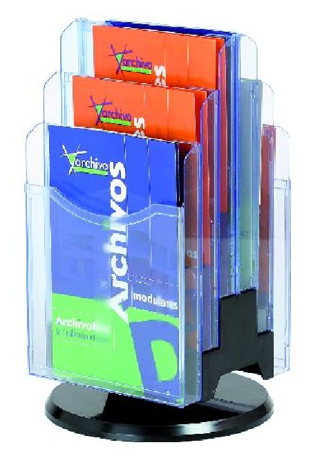 EXPOSITOR GIRATORIO A4 VERTICAL 2 CARAS